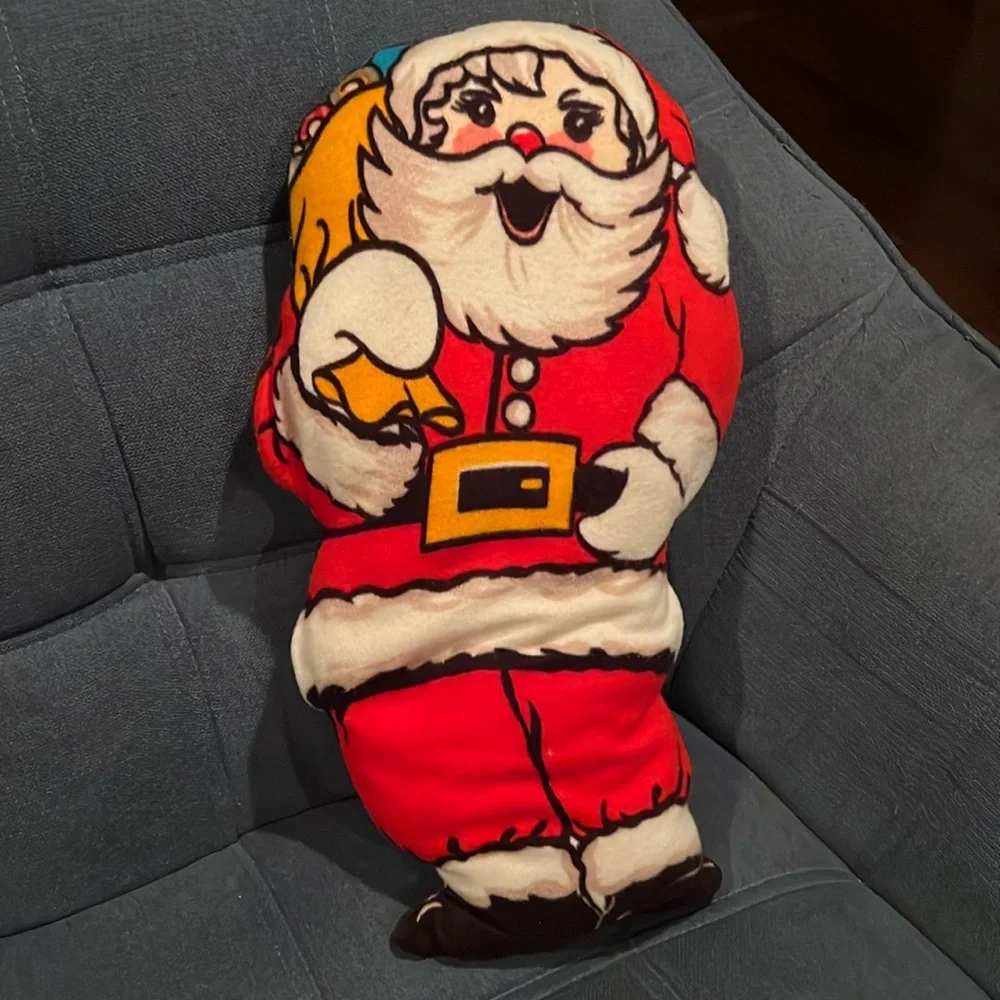Christmas Jolly Santa Claus Vintage Pillow